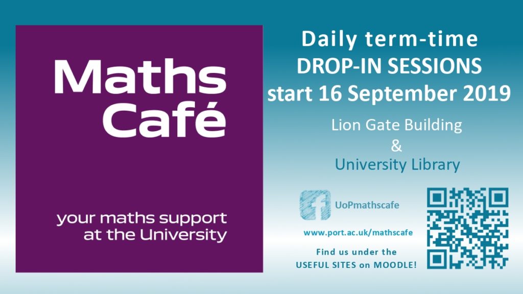 Maths Cafe daily drop-ins advert