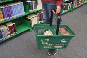 Basket used to carry books
