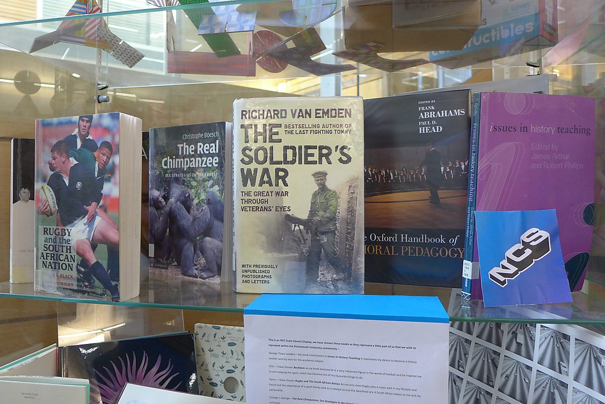 Through the eyes of youth: a display of books representing the interests of school leavers completing their National Citizenship Service