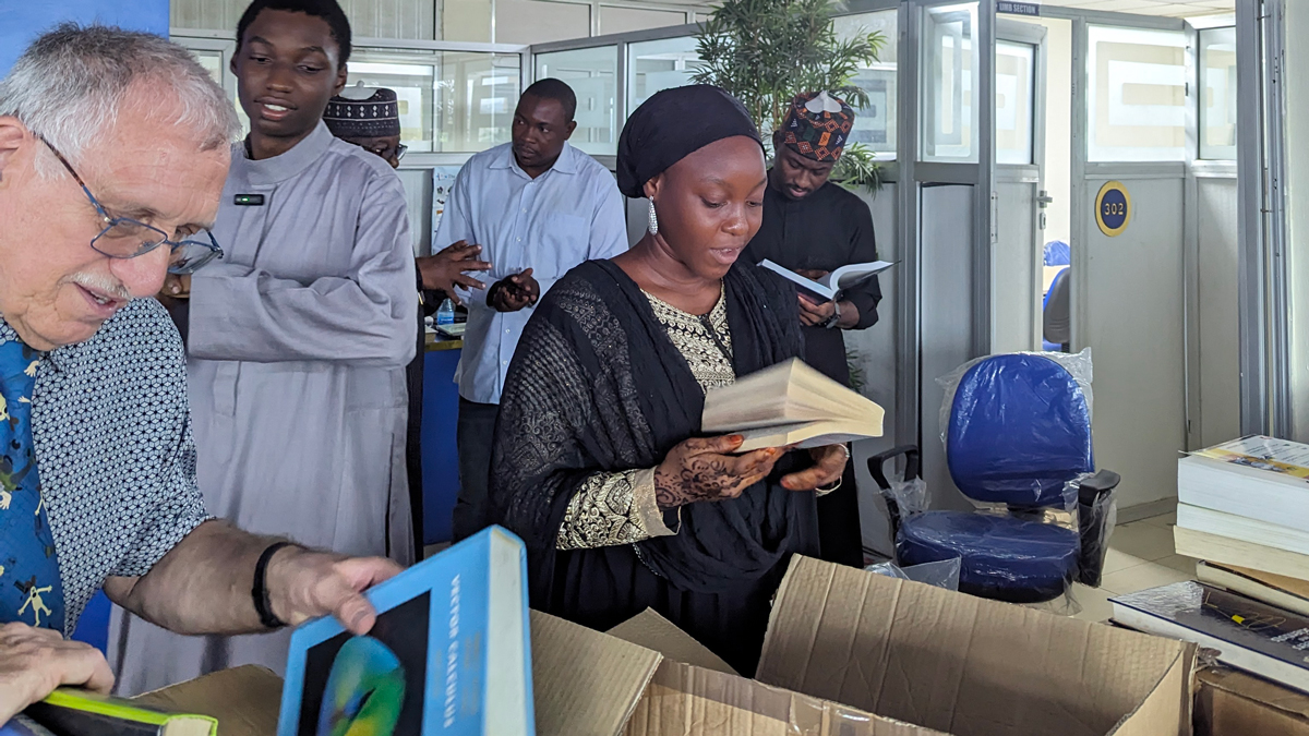 Library donations form the foundation of a new African university library collection
