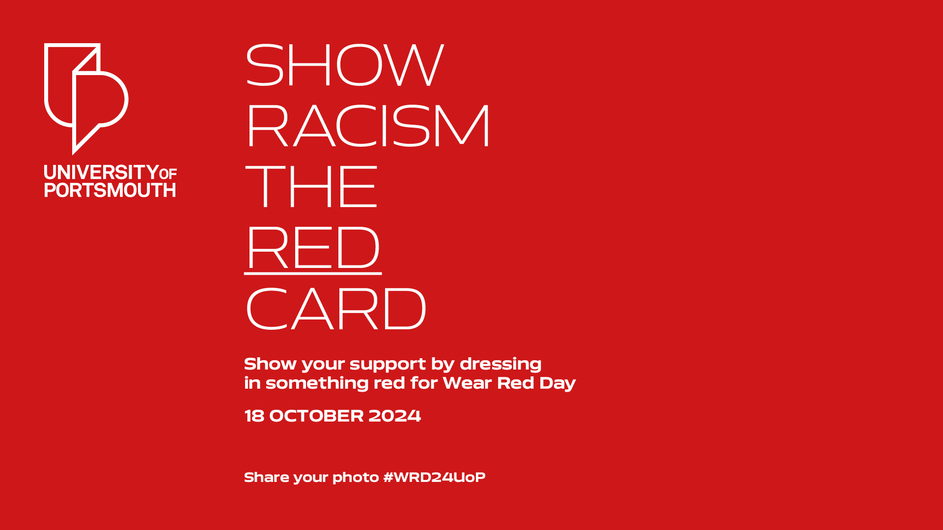 Show Racism the red card: Wear Red Day 2024