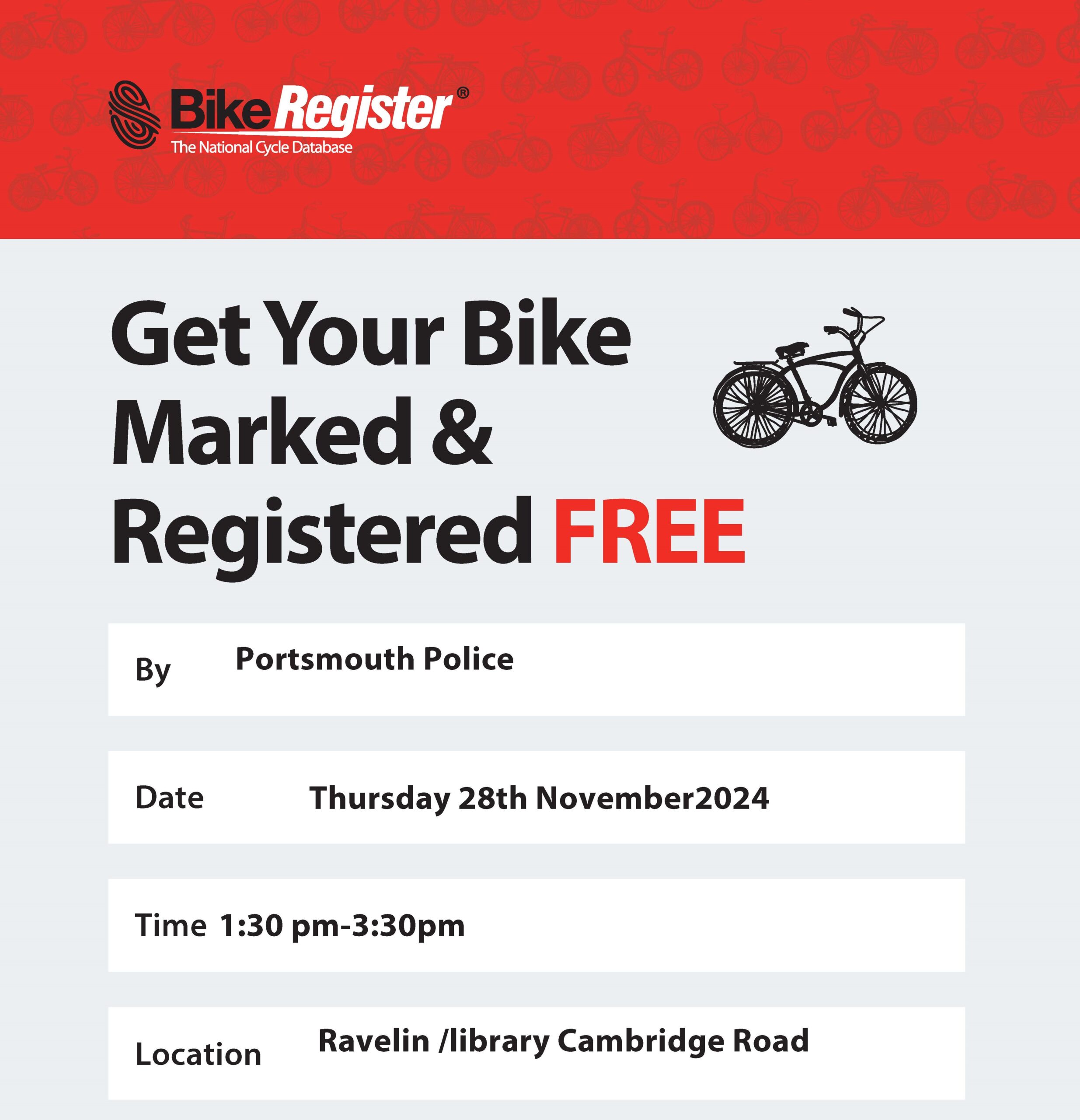 Get your bike marked and registered