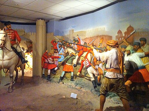 Life-size diorama depicting the Pakistani-Indian war of independence