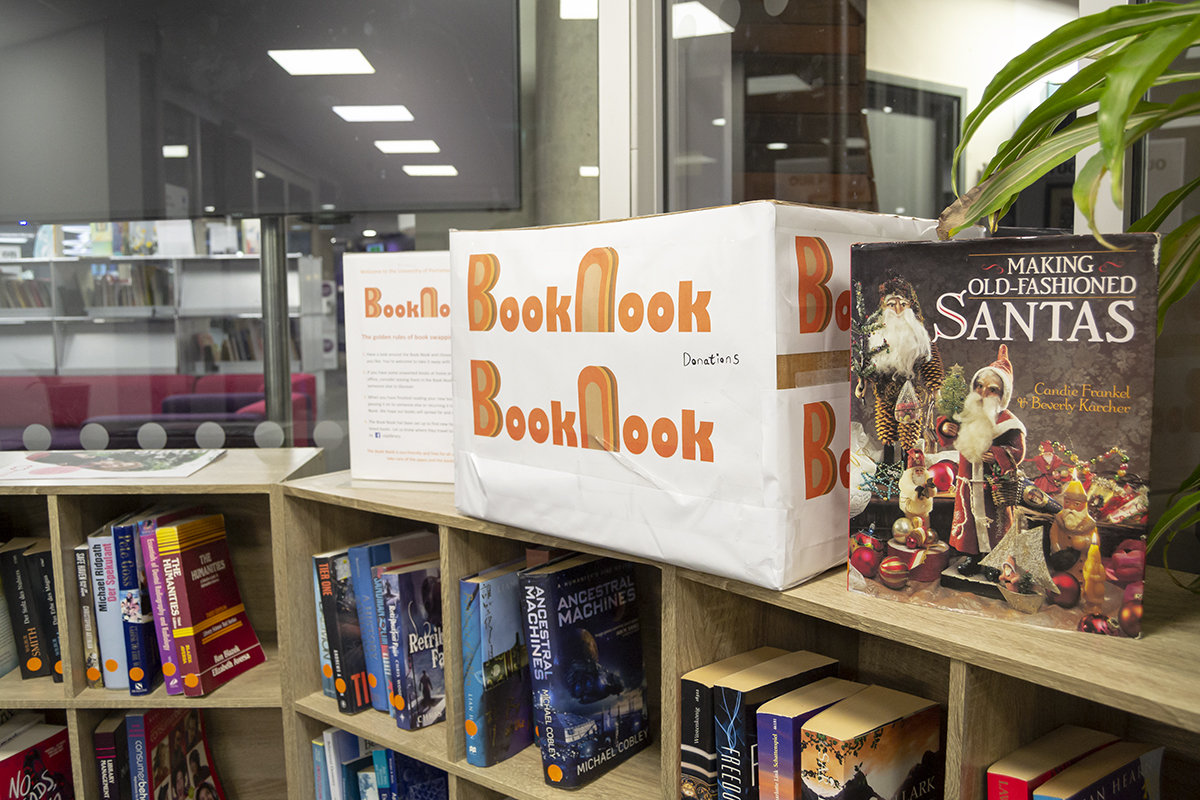 The Book Nook in the Library foyer