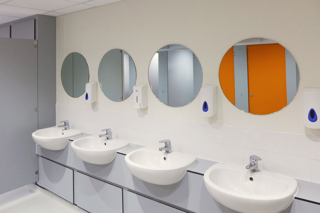 Cleaning our toilets